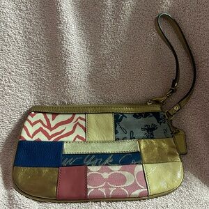 Coach patchwork wristlet